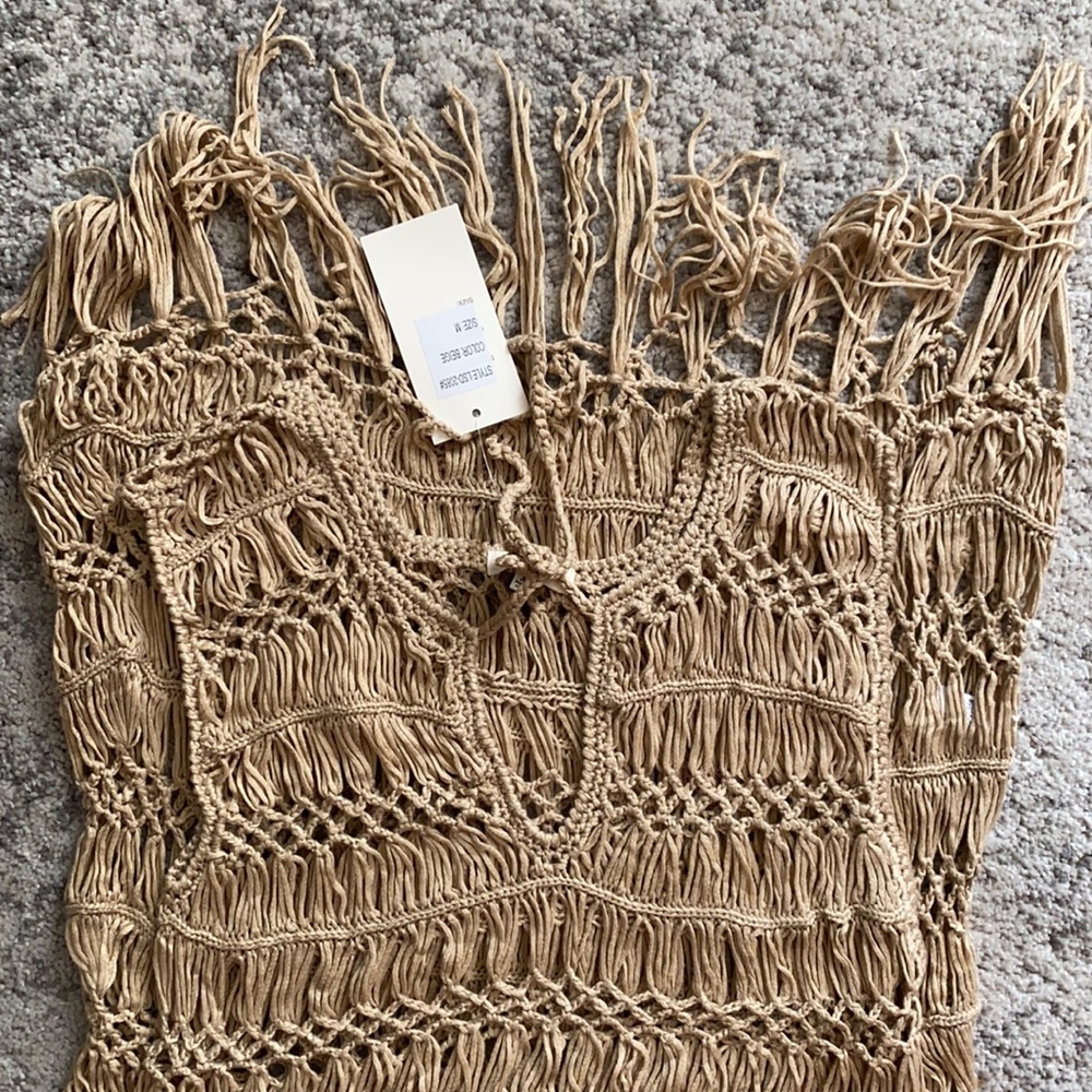 🐏 NWT Crochet Beach Swim Coverup Dress Medium